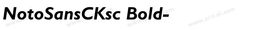 NotoSansCKsc Bold字体转换